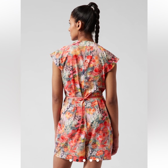 NWT Athleta Marlow Romper Floral - Picture 2 of 4